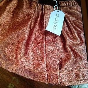Clearance 🌠🌠Happiness copper metallic mini skirt